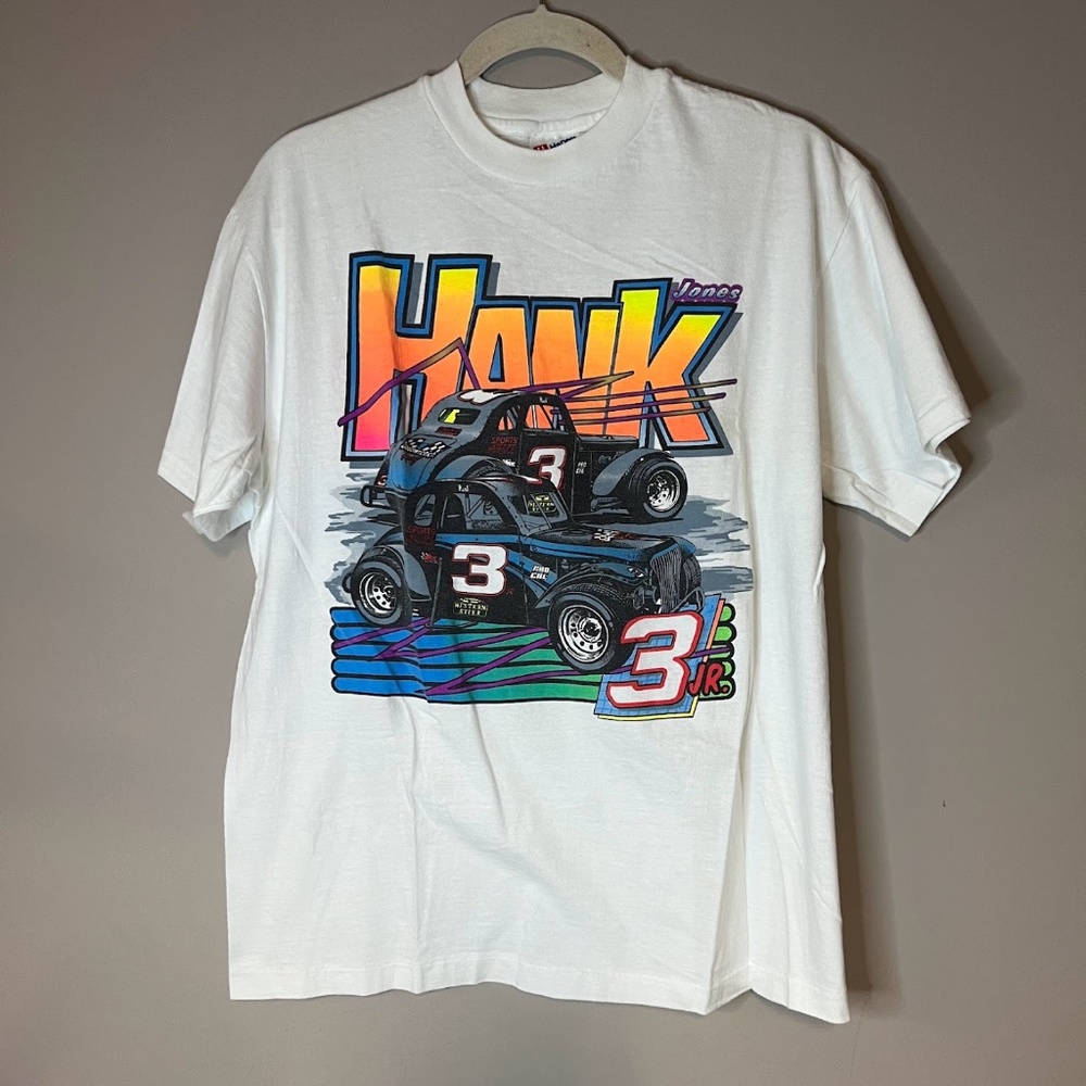 Vintage Hank Jones JR Number 3 Neon Graphic T-Shirt